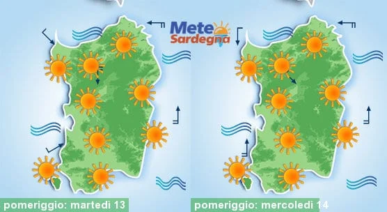 Meteo sardegna 7 - Gran caldo africano: attesi picchi di 37-38°C. Afa