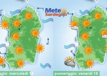 Meteo sardegna 8 350x250 - Anticiclone africano in gran forma: verso i 40°C nel weekend