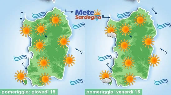 Meteo sardegna 9 - Caldo africano fa sul serio: previste massime di 38-39°C. Poi temperature giù