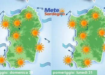 Meteo sardegna 21 350x250 - Caldo record al capolinea: crollo temperature alle porte