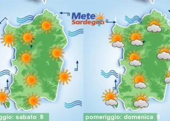 Meteo sardegna 5 350x250 - Caldo, un po' di tregua: temperature giù nei prossimi giorni