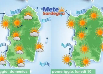 Meteo sardegna 6 350x250 - Caldo, un po' di tregua: temperature giù nei prossimi giorni