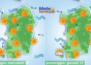 Meteo sardegna 8 350x250 - Caldo, un po' di tregua: temperature giù nei prossimi giorni