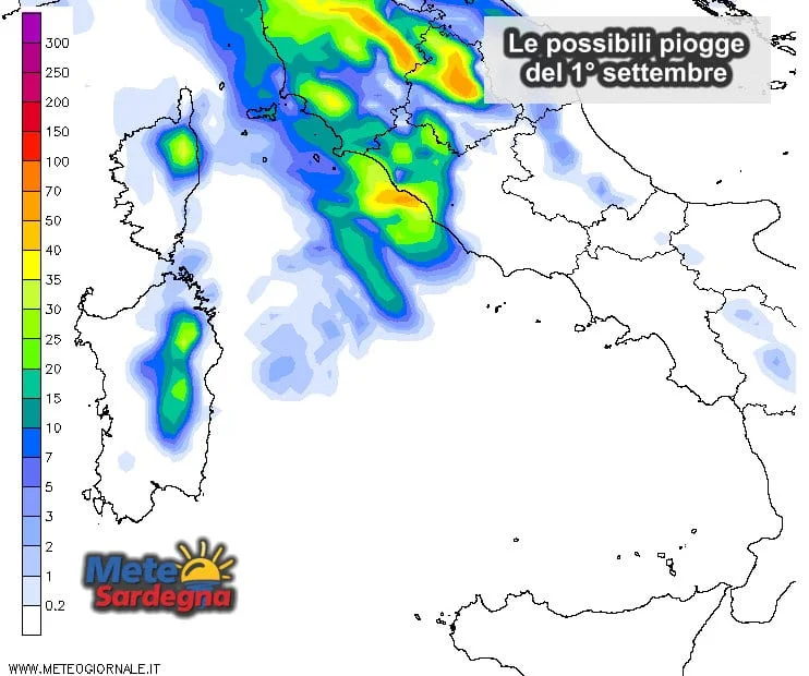 Piogge - Settembre dovrebbe iniziare con le piogge: svolta meteo