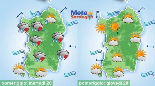 Meteo 1 - Martedì forti temporali, poi migliora