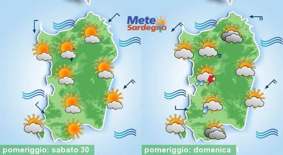 Meteo sardegna 3 - Meteo weekend: sabato qualche nuvola, domenica qualche pioggia