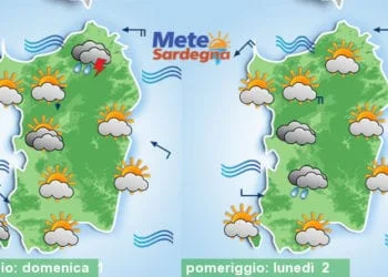 Meteo sardegna 4 350x250 - Domenica e inizio settimana tra nubi e sole. Temperature su