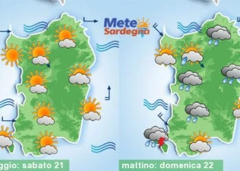 Meteo sardegn 350x250 - Severo maltempo alle porte: piogge, temporali, prime nevicate sui monti