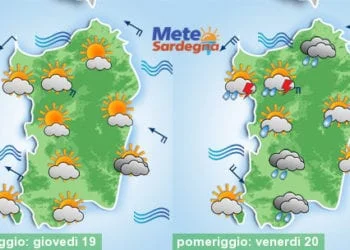 Meteo sardegna 10 350x250 - Severo maltempo alle porte: piogge, temporali, prime nevicate sui monti