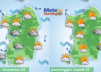 Meteo sardegna 11 350x250 - Severo maltempo alle porte: piogge, temporali, prime nevicate sui monti