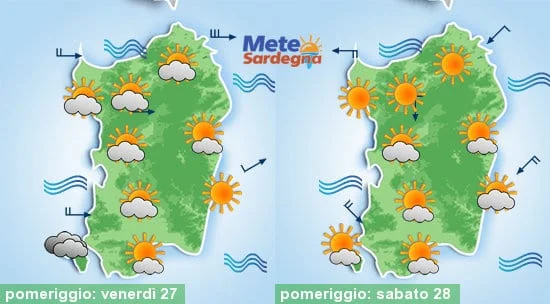 Meteo sardegna 15 - Ultimi scampoli di caldo: nel weekend calo temperature e nubi sparse