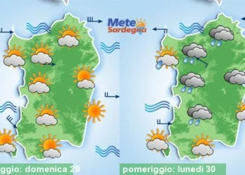 Meteo sardegna 17 350x250 - Severo maltempo alle porte: piogge, temporali, prime nevicate sui monti