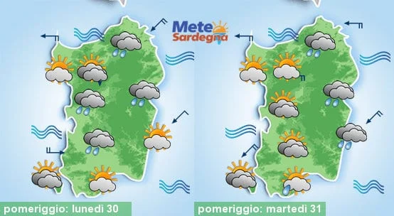 Meteo sardegna 18 - Meteo autunnale, con possibilità di piogge e temporali