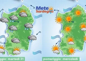 Meteo sardegna 19 350x250 - Severo maltempo alle porte: piogge, temporali, prime nevicate sui monti