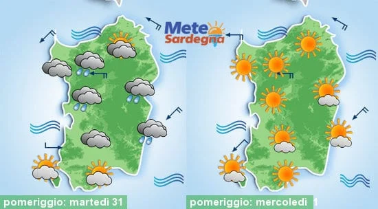 Meteo sardegna 19 - Peggioramento meteo nelle prossime ore. Ma durerà poco