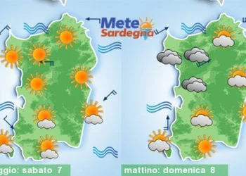 Meteo sardegna 3 350x250 - Domenica e inizio settimana tra nubi e sole. Temperature su