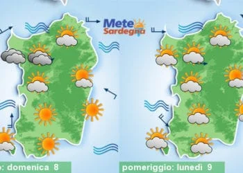 Meteo sardegna 4 350x250 - Severo maltempo alle porte: piogge, temporali, prime nevicate sui monti