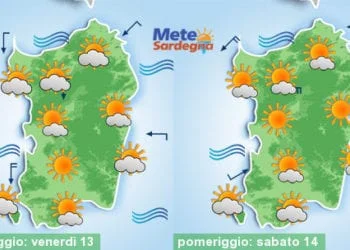 Meteo sardegna 7 350x250 - Severo maltempo alle porte: piogge, temporali, prime nevicate sui monti