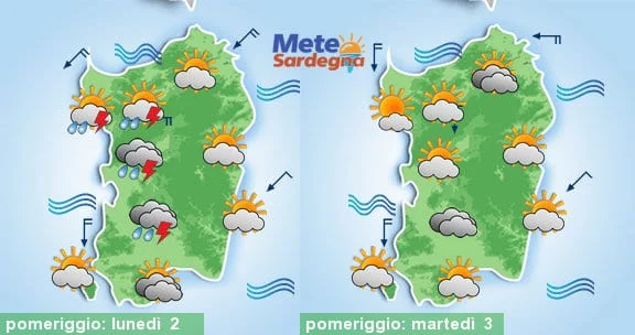 Meteo - Inizio di settimana con qualche acquazzone o temporale