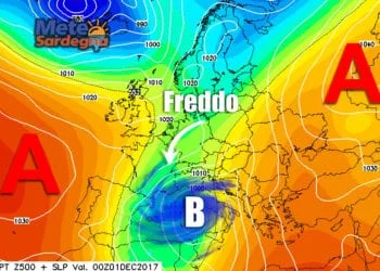 GFS 350x250 - Mercoledì peggiora, seguirà freddo con neve a bassa quota