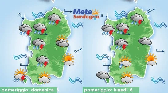 Meteo sardegna 1 - Severo maltempo alle porte: piogge, temporali, prime nevicate sui monti