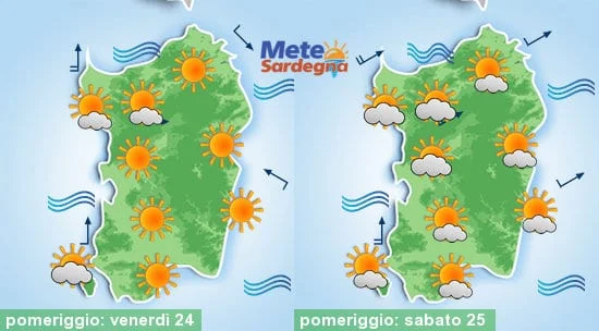 Meteo sardegna 13 - Ancora sole, ancora Alta Pressione. Primi cenni di svolta domenica