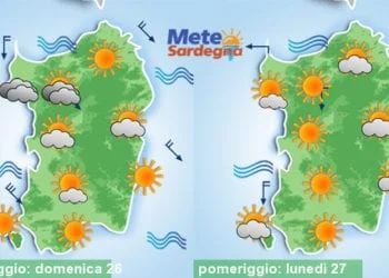 Meteo sardegna 15 350x250 - Mercoledì peggiora, seguirà freddo con neve a bassa quota