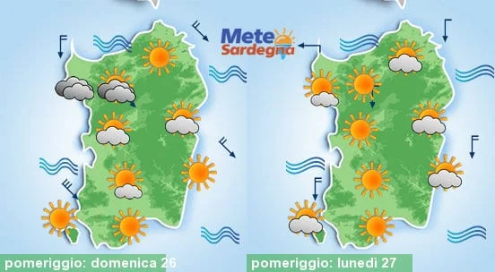 Meteo sardegna 15 - In arrivo il Maestrale, porterà freddo