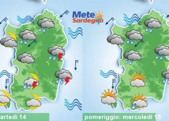 Meteo sardegna 7 350x250 - Mercoledì peggiora, seguirà freddo con neve a bassa quota