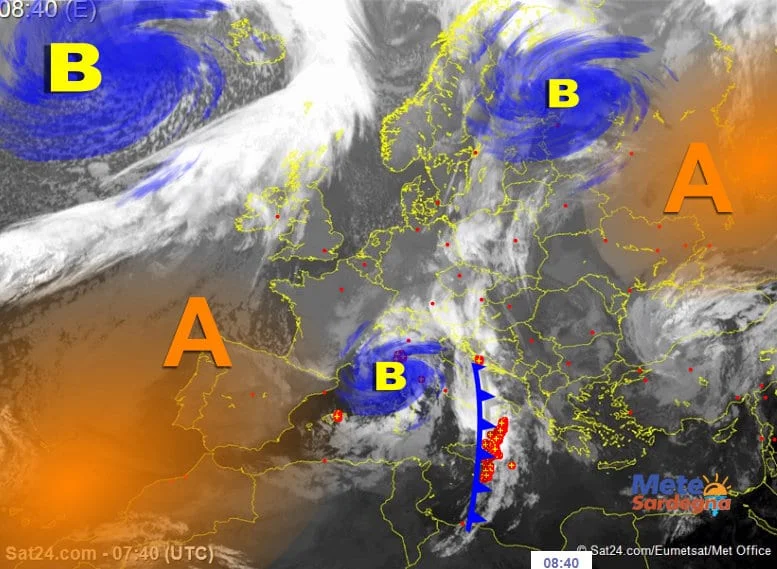 Meteosat - Svolta meteo: si piomba nel vero autunno