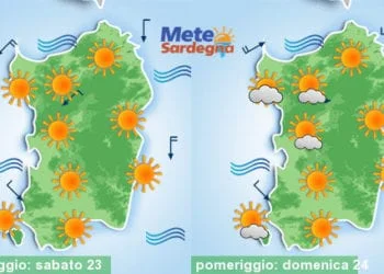 Meteo sardegna 13 350x250 - Nuovo rinforzo del vento nel weekend. Domenica qualche pioggia