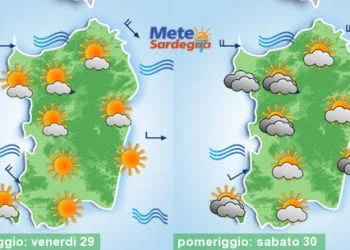 Meteo sardegna 15 350x250 - Alle porte un lungo periodo di bel tempo. Ancora siccità