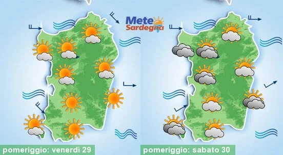 Meteo sardegna 15 - Dopo la burrasca, fine anno con l'Anticiclone e clima mite