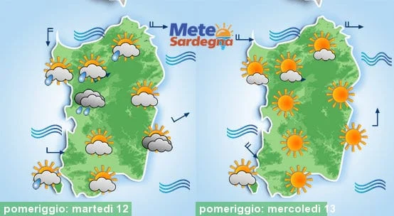 Meteo sardegna 5 - Temporaneo rialzo termico, da metà settimana altro freddo. Piogge