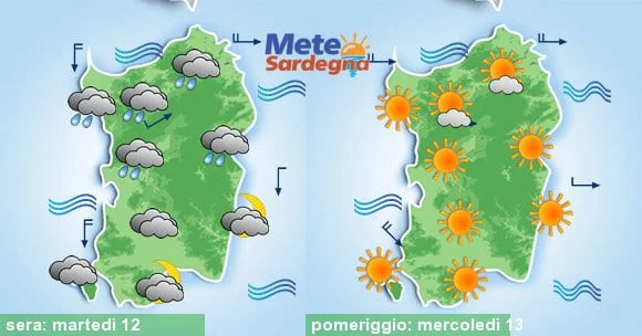 Meteo sardegna 6 - Peggiora tra pomeriggio sera. Altre piogge venerdì