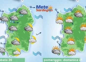 Meteo Sardegna 14 350x250 - Weekend di Carnevale col freddo, qualche nevicata sabato