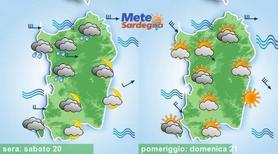 Meteo Sardegna 14 - Burrasca di Maestrale imminente, con qualche debole pioggia