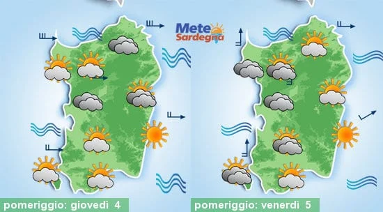 Meteo sardegna 1 - Ancora vento forte, ma a causa di correnti miti atlantiche