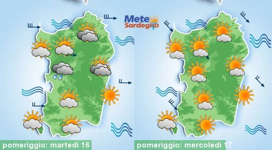 Meteo sardegna 10 - Torna il vento forte, atteso Maestrale con raffiche di burrasca