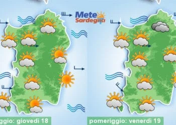 Meteo sardegna 11 350x250 - Nuovo rinforzo del vento nel weekend. Domenica qualche pioggia