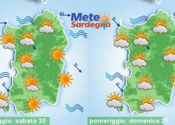 Meteo sardegna 12 350x250 - Weekend di Carnevale col freddo, qualche nevicata sabato