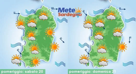 Meteo sardegna 12 - Nuovo rinforzo del vento nel weekend. Domenica qualche pioggia