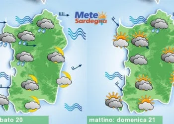 Meteo sardegna 13 350x250 - Weekend di Carnevale col freddo, qualche nevicata sabato