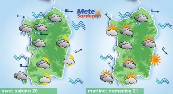 Meteo sardegna 13 - Meteo weekend: ancora Maestrale e qualche goccia di pioggia