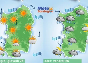 Meteo sardegna 15 350x250 - Weekend di Carnevale col freddo, qualche nevicata sabato