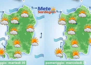 Meteo sardegna 19 350x250 - Weekend di Carnevale col freddo, qualche nevicata sabato