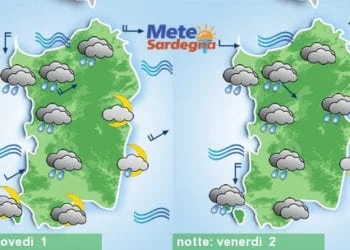 Meteo sardegna 21 350x250 - Weekend di Carnevale col freddo, qualche nevicata sabato