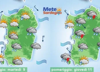 Meteo sardegna 4 350x250 - Nuovo rinforzo del vento nel weekend. Domenica qualche pioggia