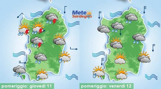 Meteo sardegna 7 - Meteo instabile, temperature in ulteriore calo