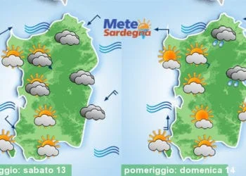 Meteo sardegna 8 350x250 - Nuovo rinforzo del vento nel weekend. Domenica qualche pioggia